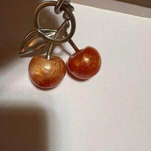 Peachy/Orange Marbled Bag Charm